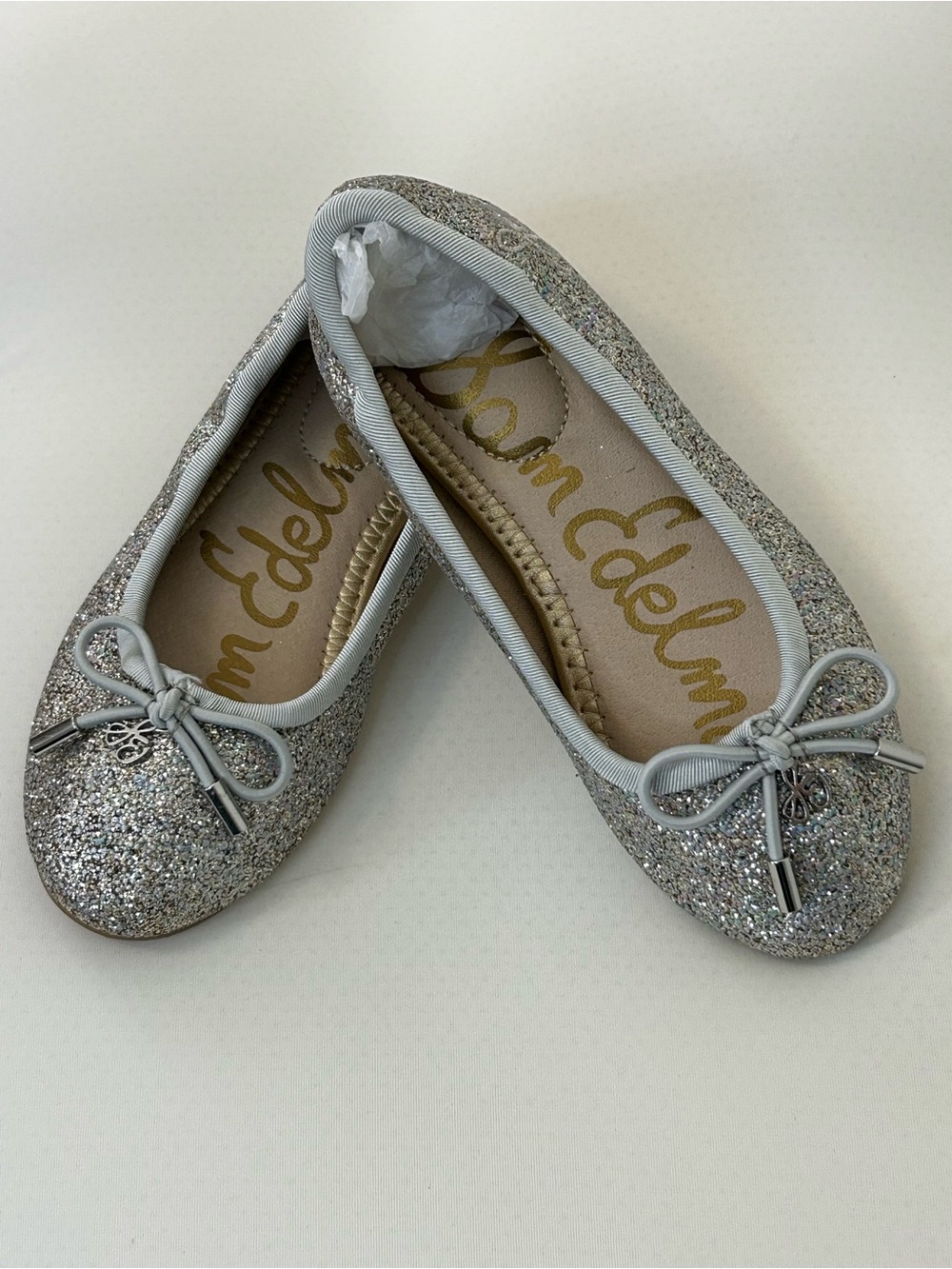 Sam Edelman Girls Felicia Glittery Ballet Flats Size 11 Kids